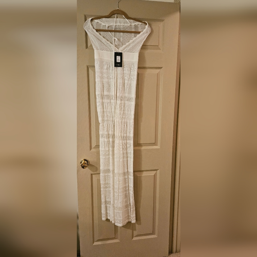 Fashion Nova White Crochet Jumpsuit